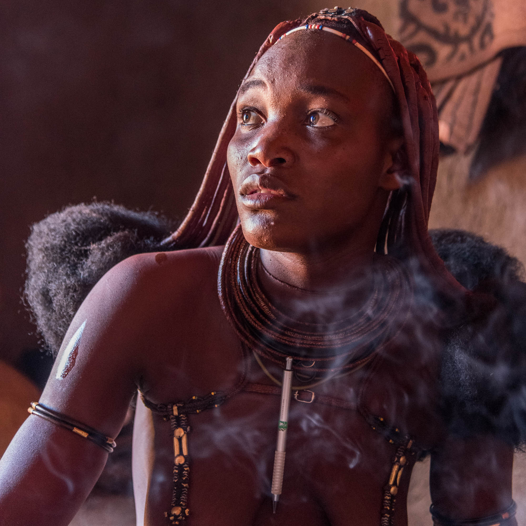 himba woman, portrait, namibia