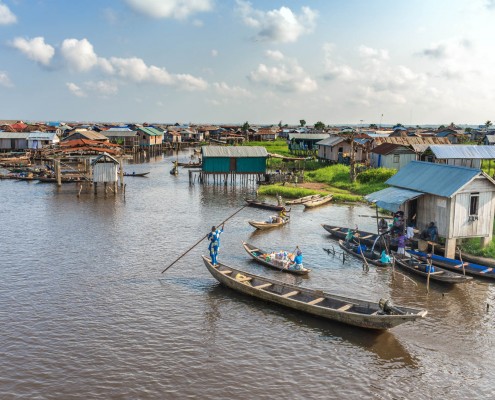 Ganviè, il villaggio galleggiante nella laguna, Benin