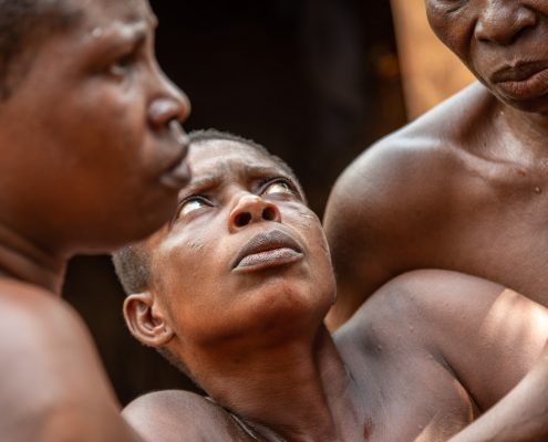 Trance during a voodoo ceremony in Togo