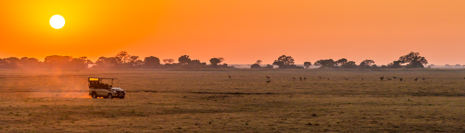 Alba nel parco nazionale del Kafue in Zambia, fantastico viaggio fotografico