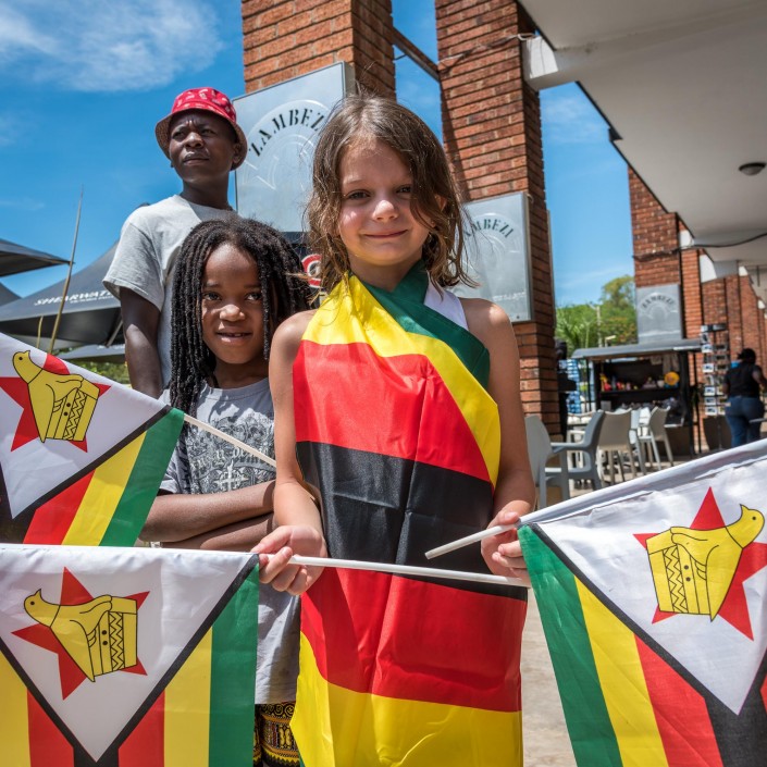 Zimbabwe, feiern nach dem Sturz Mugabes