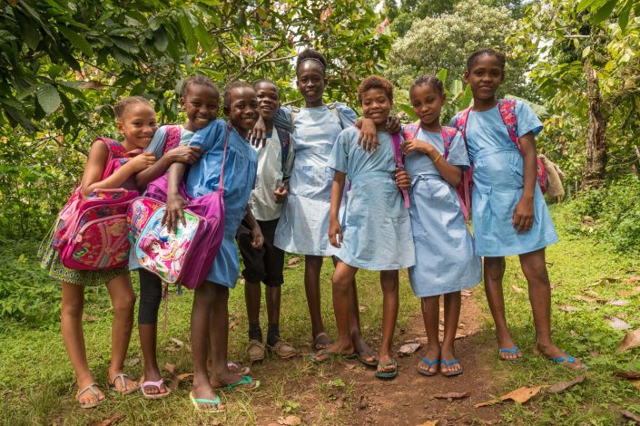 schoolkids in Sao Tome